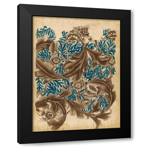 Wallpaper Study I Black Modern Wood Framed Art Print by McCavitt, Naomi