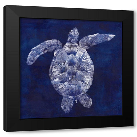 Sea Turtle Shadow II Black Modern Wood Framed Art Print by Popp, Grace