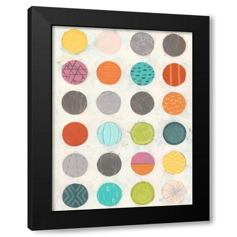 Pattern Interaction II Black Modern Wood Framed Art Print with Double Matting by Vess, June Erica