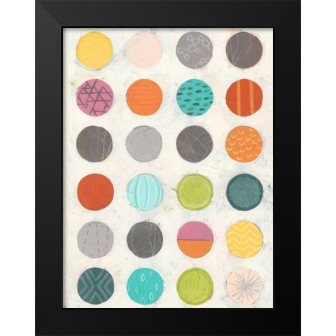 Pattern Interaction II Black Modern Wood Framed Art Print by Vess, June Erica