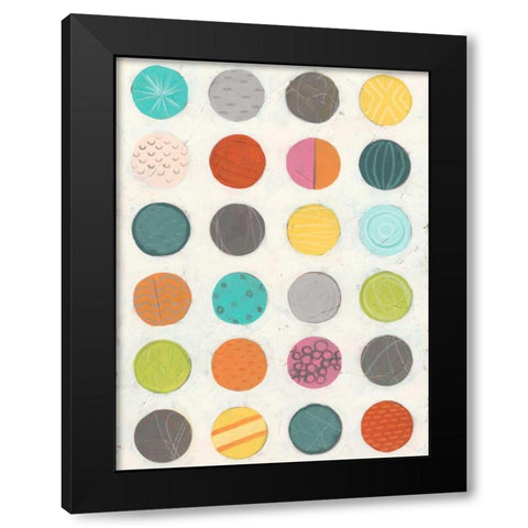 Pattern Interaction III Black Modern Wood Framed Art Print by Vess, June Erica