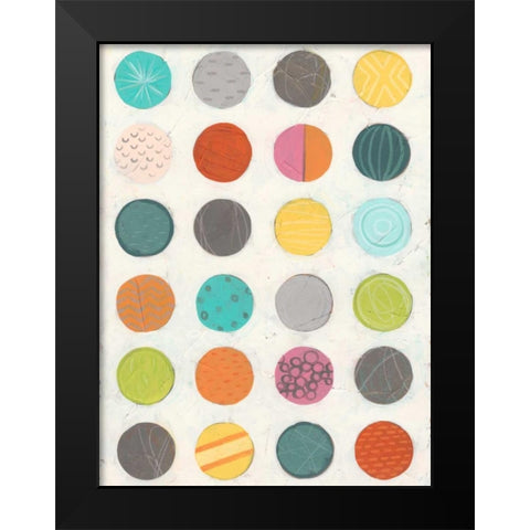 Pattern Interaction III Black Modern Wood Framed Art Print by Vess, June Erica