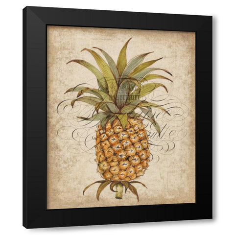 Pineapple Study II Black Modern Wood Framed Art Print with Double Matting by OToole, Tim