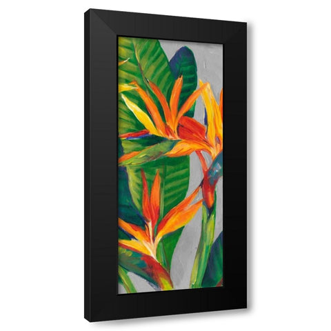 Bird of Paradise Triptych II Black Modern Wood Framed Art Print by OToole, Tim