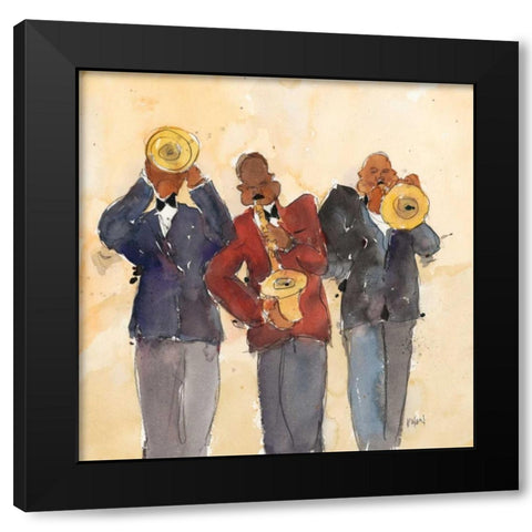 Jazz Trio I Black Modern Wood Framed Art Print with Double Matting by Dixon, Samuel