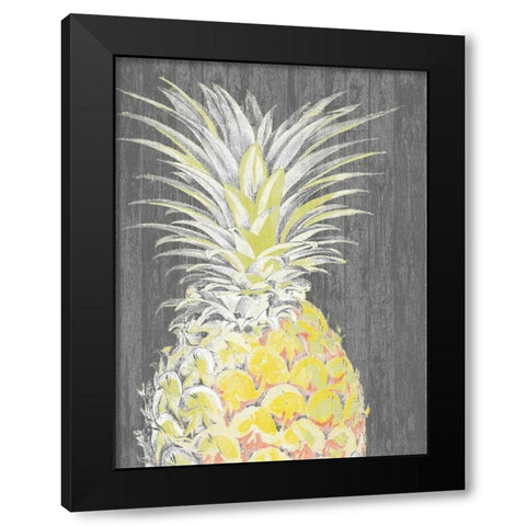 Vibrant Pineapple Splendor I Black Modern Wood Framed Art Print with Double Matting by Studio W
