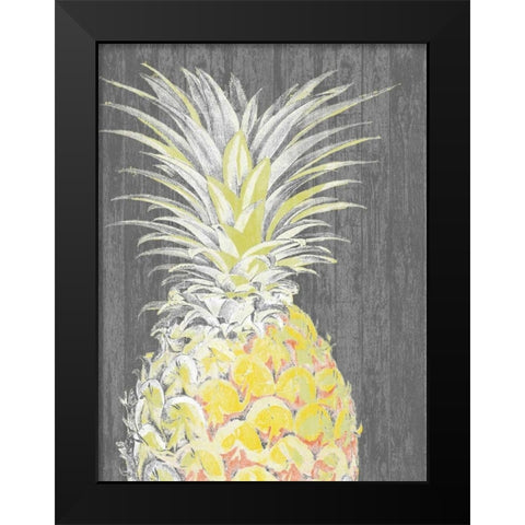 Vibrant Pineapple Splendor I Black Modern Wood Framed Art Print by Studio W