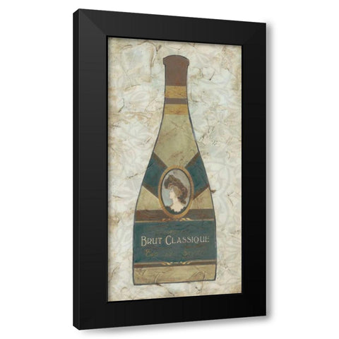 Vintage Champagne I Black Modern Wood Framed Art Print with Double Matting by Vess, June Erica