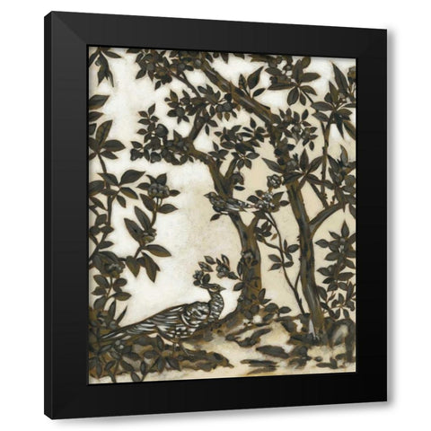 Teahouse Chinoiserie I Black Modern Wood Framed Art Print with Double Matting by Zarris, Chariklia