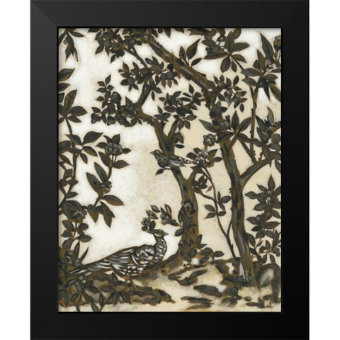 Teahouse Chinoiserie I Black Modern Wood Framed Art Print by Zarris, Chariklia
