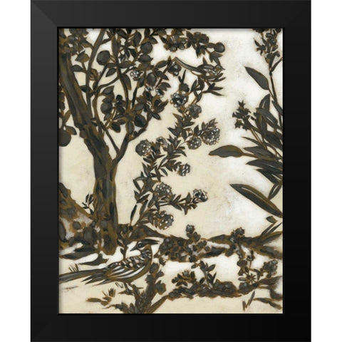 Teahouse Chinoiserie II Black Modern Wood Framed Art Print by Zarris, Chariklia