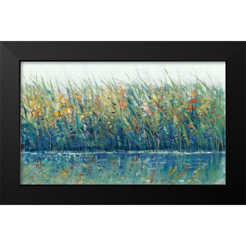 Wildflower Reflection I Black Modern Wood Framed Art Print by OToole, Tim