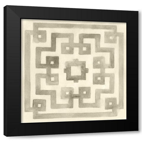 Neutral Impressions I Black Modern Wood Framed Art Print with Double Matting by Vess, June Erica
