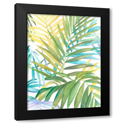 Tropical Pattern I Black Modern Wood Framed Art Print by Meagher, Megan