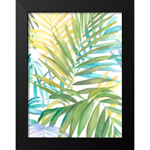 Tropical Pattern I Black Modern Wood Framed Art Print by Meagher, Megan