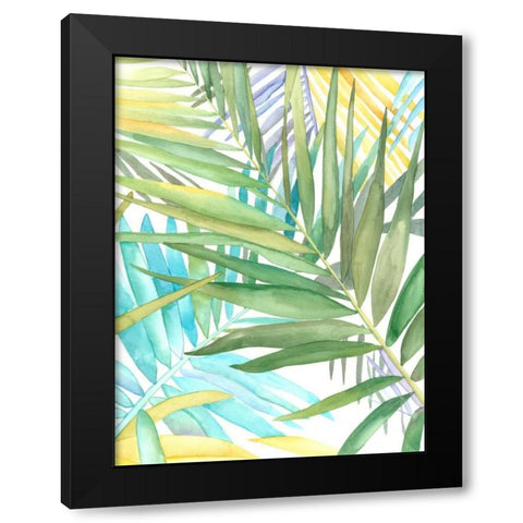 Tropical Pattern II Black Modern Wood Framed Art Print by Meagher, Megan