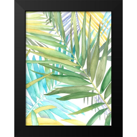 Tropical Pattern II Black Modern Wood Framed Art Print by Meagher, Megan
