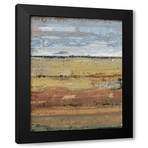 Field Layers I Black Modern Wood Framed Art Print with Double Matting by OToole, Tim