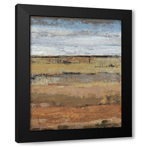 Field Layers II Black Modern Wood Framed Art Print with Double Matting by OToole, Tim