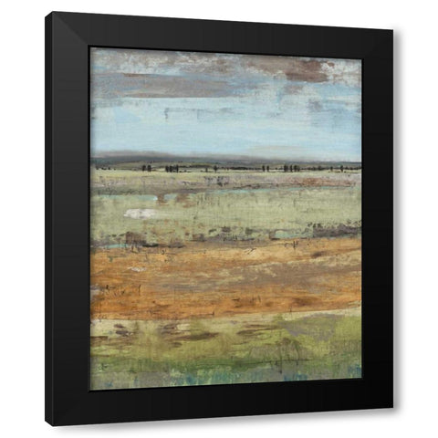 Field Layers III Black Modern Wood Framed Art Print with Double Matting by OToole, Tim