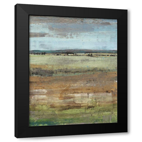 Field Layers IV Black Modern Wood Framed Art Print with Double Matting by OToole, Tim