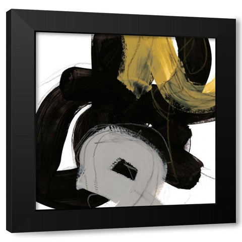 Chromatic Impulse I Black Modern Wood Framed Art Print by Vess, June Erica