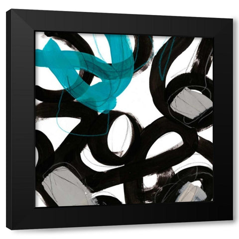 Chromatic Impulse III Black Modern Wood Framed Art Print by Vess, June Erica