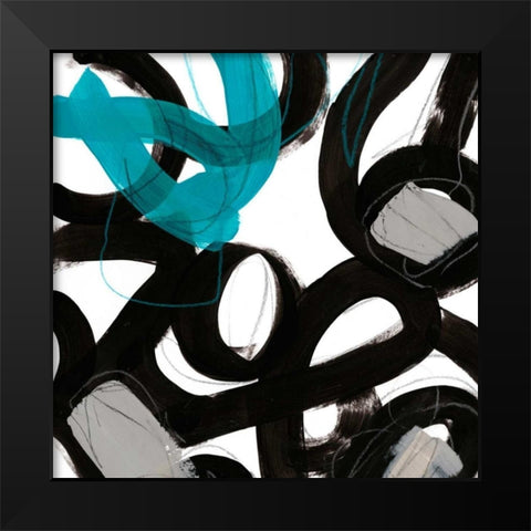 Chromatic Impulse III Black Modern Wood Framed Art Print by Vess, June Erica