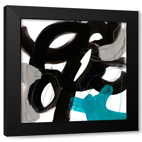 Chromatic Impulse IV Black Modern Wood Framed Art Print with Double Matting by Vess, June Erica