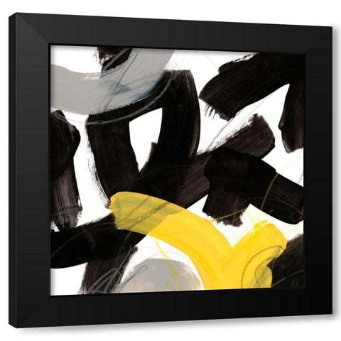 Chromatic Impulse V Black Modern Wood Framed Art Print with Double Matting by Vess, June Erica