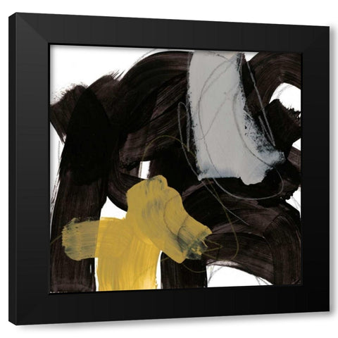 Chromatic Impulse IX Black Modern Wood Framed Art Print with Double Matting by Vess, June Erica