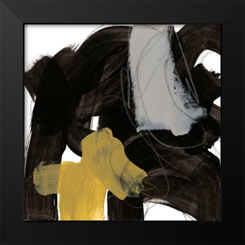Chromatic Impulse IX Black Modern Wood Framed Art Print by Vess, June Erica