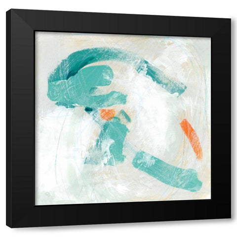 Tidal Current II Black Modern Wood Framed Art Print by Vess, June Erica