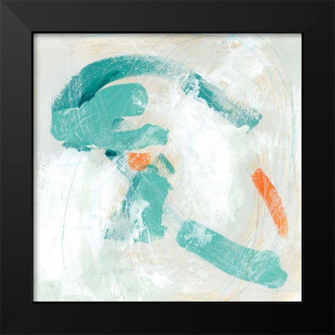 Tidal Current II Black Modern Wood Framed Art Print by Vess, June Erica