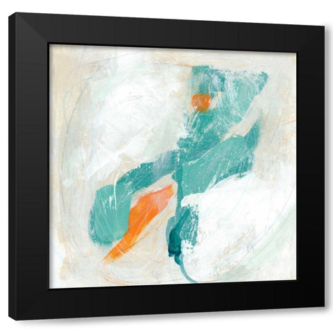 Tidal Current III Black Modern Wood Framed Art Print with Double Matting by Vess, June Erica