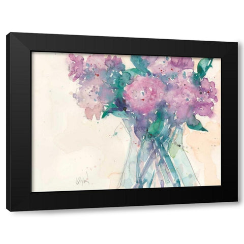 Something Floral II Black Modern Wood Framed Art Print by Dixon, Samuel