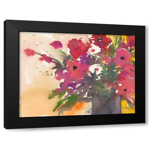 Something Floral IV Black Modern Wood Framed Art Print by Dixon, Samuel