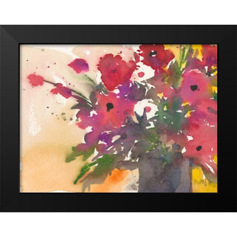Something Floral IV Black Modern Wood Framed Art Print by Dixon, Samuel