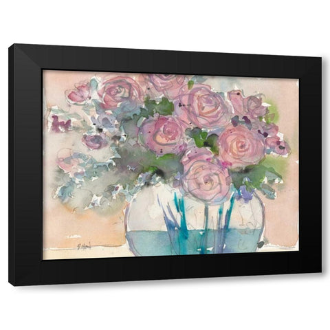 Something Floral VI Black Modern Wood Framed Art Print by Dixon, Samuel