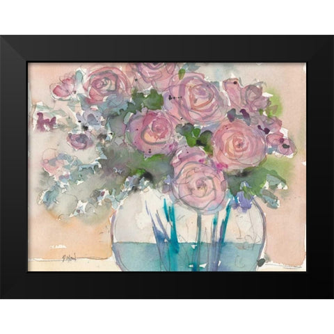 Something Floral VI Black Modern Wood Framed Art Print by Dixon, Samuel