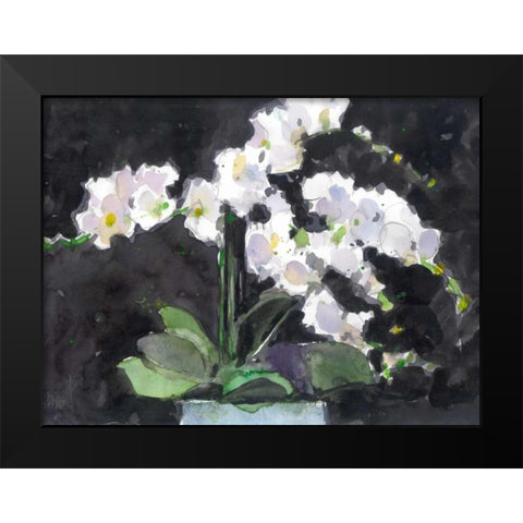 Something Floral VII Black Modern Wood Framed Art Print by Dixon, Samuel