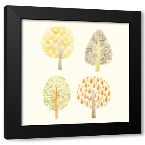 Forest Patterns I Black Modern Wood Framed Art Print with Double Matting by Vess, June Erica