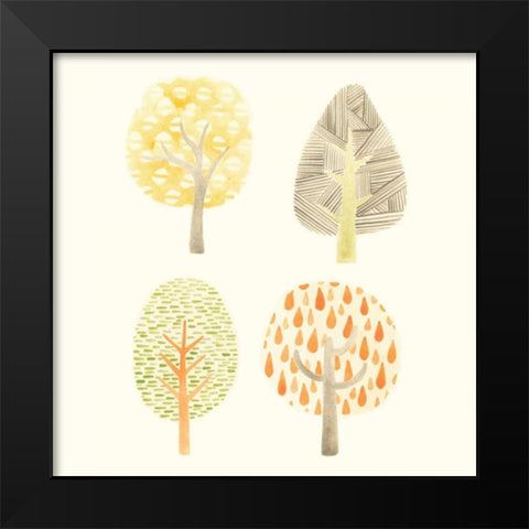Forest Patterns I Black Modern Wood Framed Art Print by Vess, June Erica