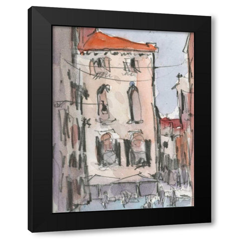 Venice Watercolors III Black Modern Wood Framed Art Print by Dixon, Samuel