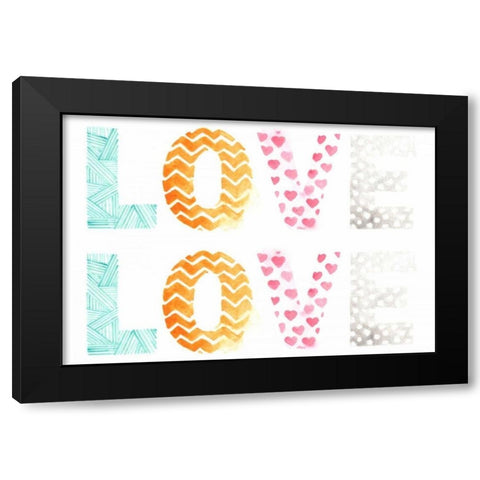 Pattern Sentiment I Black Modern Wood Framed Art Print with Double Matting by Vess, June Erica