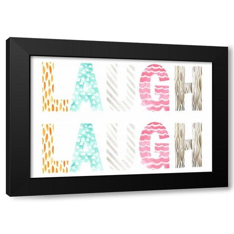 Pattern Sentiment II Black Modern Wood Framed Art Print by Vess, June Erica