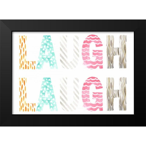 Pattern Sentiment II Black Modern Wood Framed Art Print by Vess, June Erica
