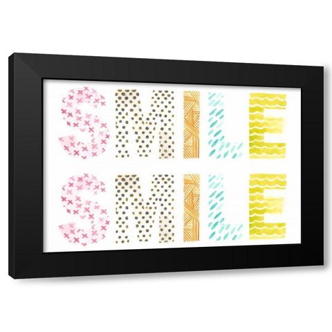 Pattern Sentiment III Black Modern Wood Framed Art Print by Vess, June Erica