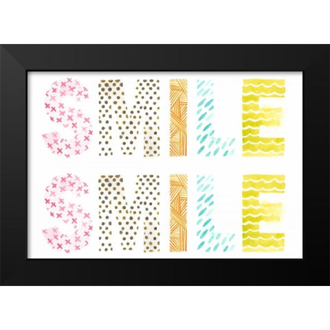 Pattern Sentiment III Black Modern Wood Framed Art Print by Vess, June Erica