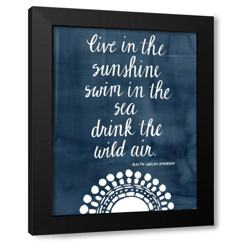 Sun Quote I Black Modern Wood Framed Art Print with Double Matting by Popp, Grace